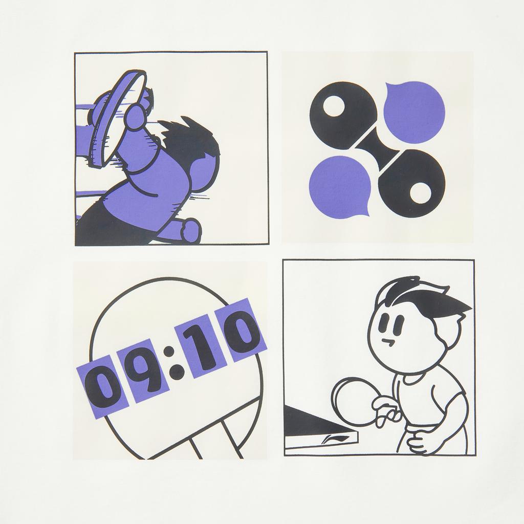 Li-Ning Comfortable Quick-Drying Sports Short Sleeve T-Shirt Unisex Tops Off-White AHSV105-2