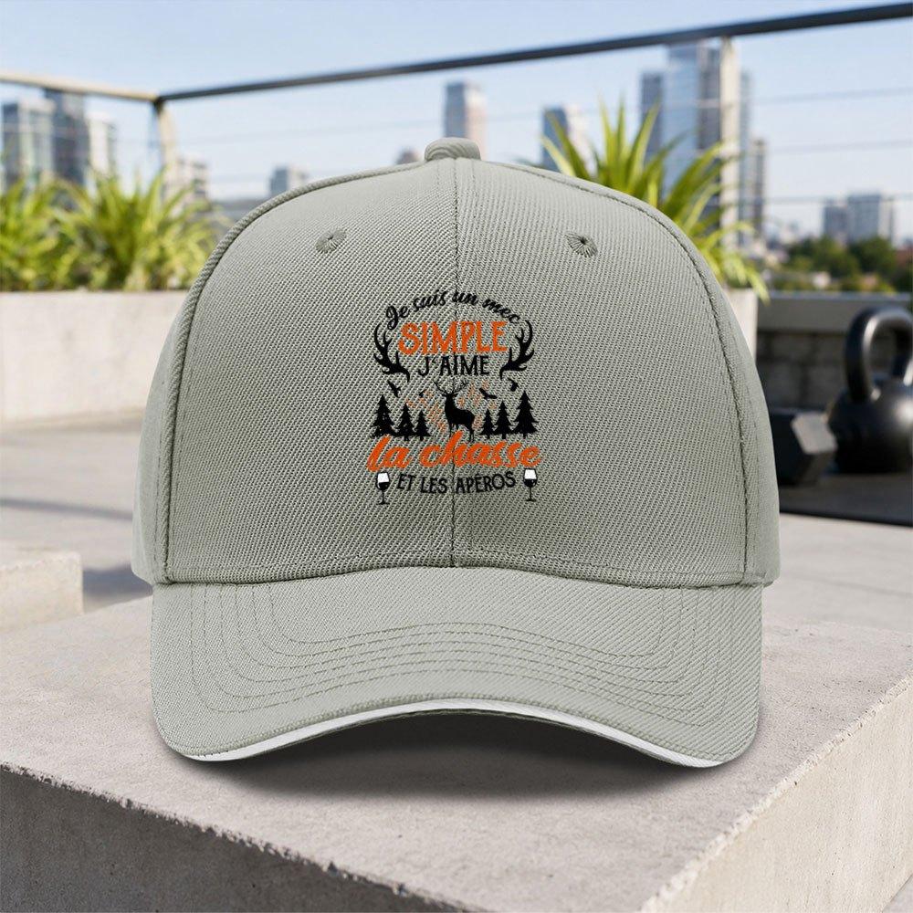 Neuer Hirschjagd-Weinglas-Sandwich-Baseballkappe Unisex Einfach Leicht Verstellbar Outdoor Schnabelkappe Geeignet für Treffen