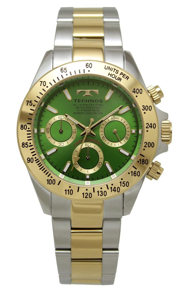 Technos T4B73TM Chronograph 10 ATM Gold Men'sWatch