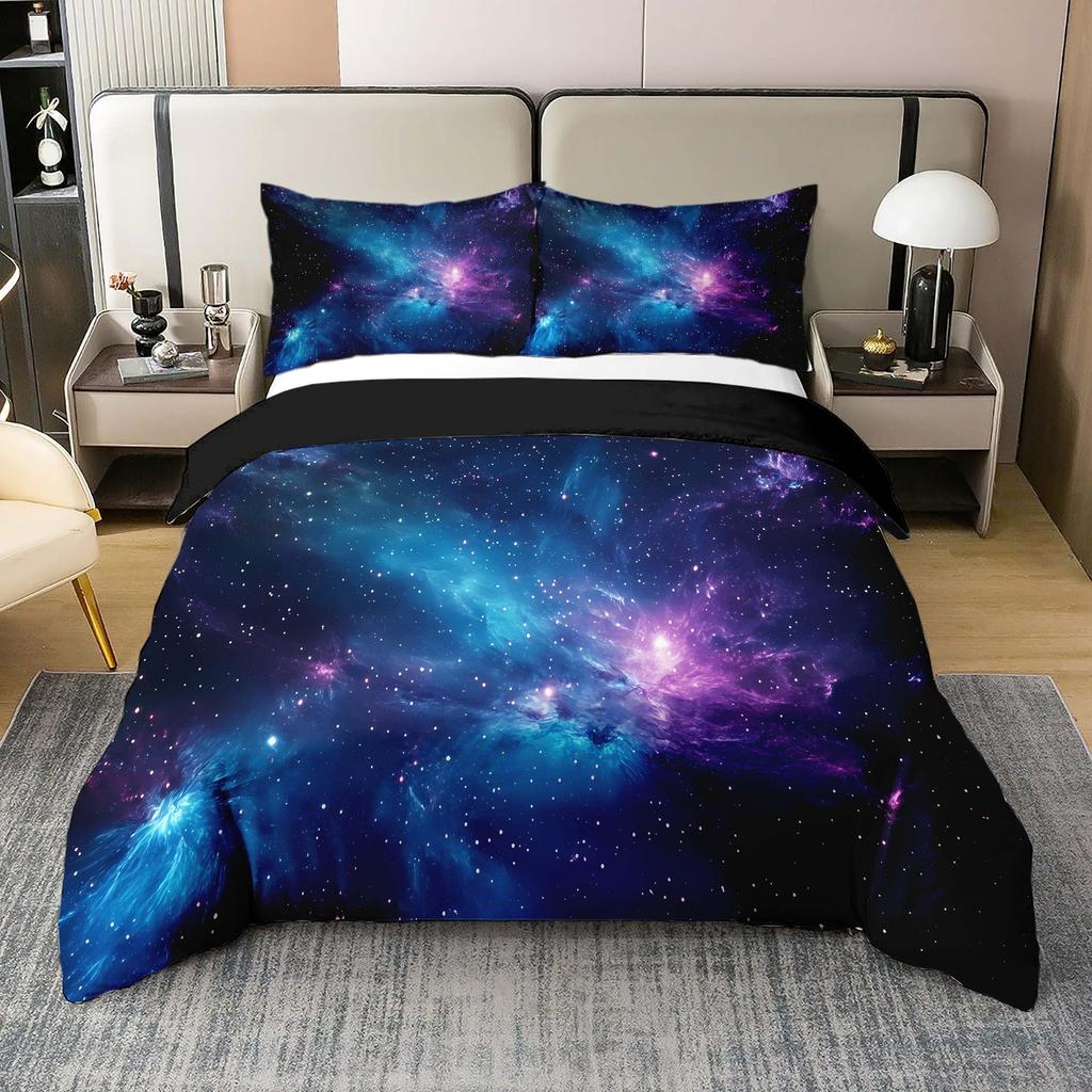 Galaxy 3D Digital Printing Three-Piece Set, Bedding Quilt Cover, Direct Sales