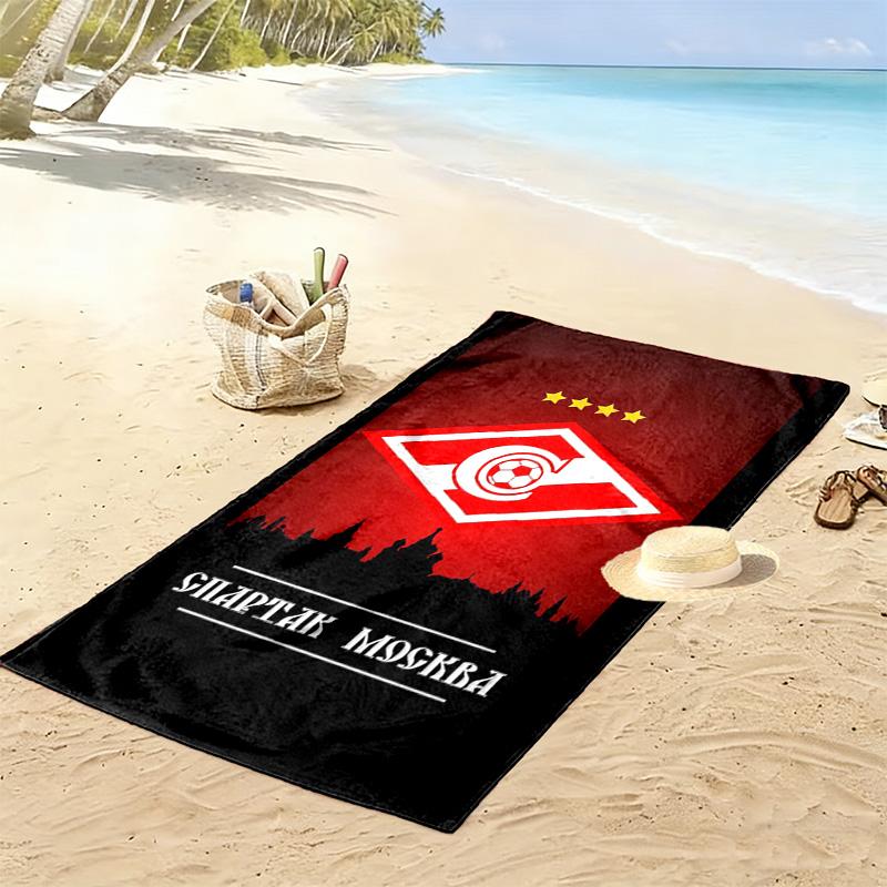 Spartak Moskau Print Strandtuch, Großes Weiches Schnelltrocknendes Handtuch für Strand Camping Schwimmen