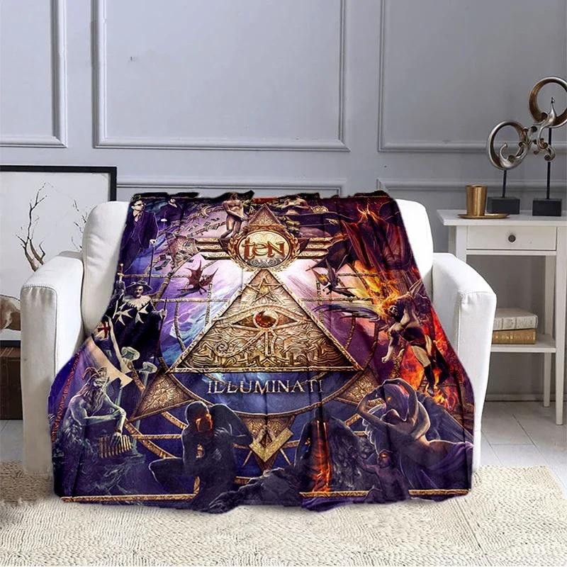 Fashion Masonic Portable Sofa Throw Blanket Freemason Flannel Warm Four Seasons Camping Blanket Freemasonry Multi Size Blankets