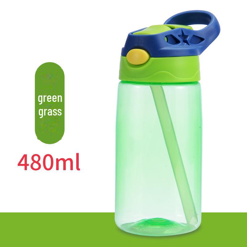 

Мультяшна солом яна чашка для води з ремінцем для дітей та студентів - чохол для стрибків у стилі поп-дизайну 480ml