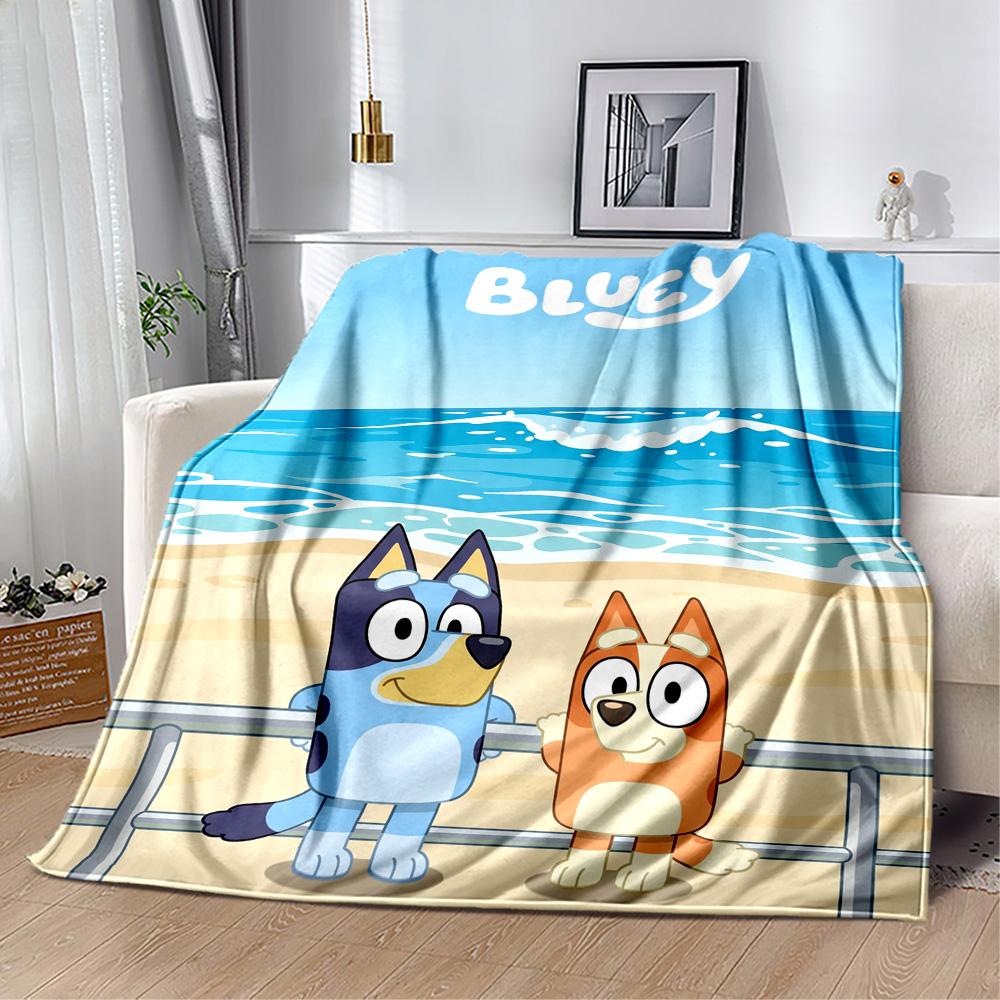 Bluey's Colorful Adventures Blanket Warmthful Decor Suitable for Picnics Seaside Couch All-Season Use Playful Design Gift for Travel Home Birthdays