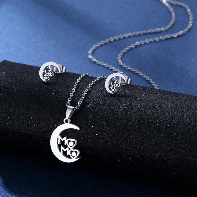 Mama Letter Pendant Necklace For Women Mom Mother's Day Clavicle Chain Choker Stainless Steel Jewelry Minimal Gift