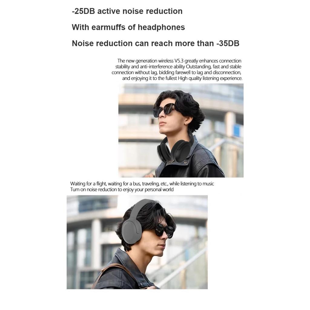 Nová Y65-Pro Bluetooth sluchátka Aktivní potlačení hluku Bluetooth-5.3 náhlavní souprava HiFi Stereo sluchátka Bluetooth MAX náhlavní souprava