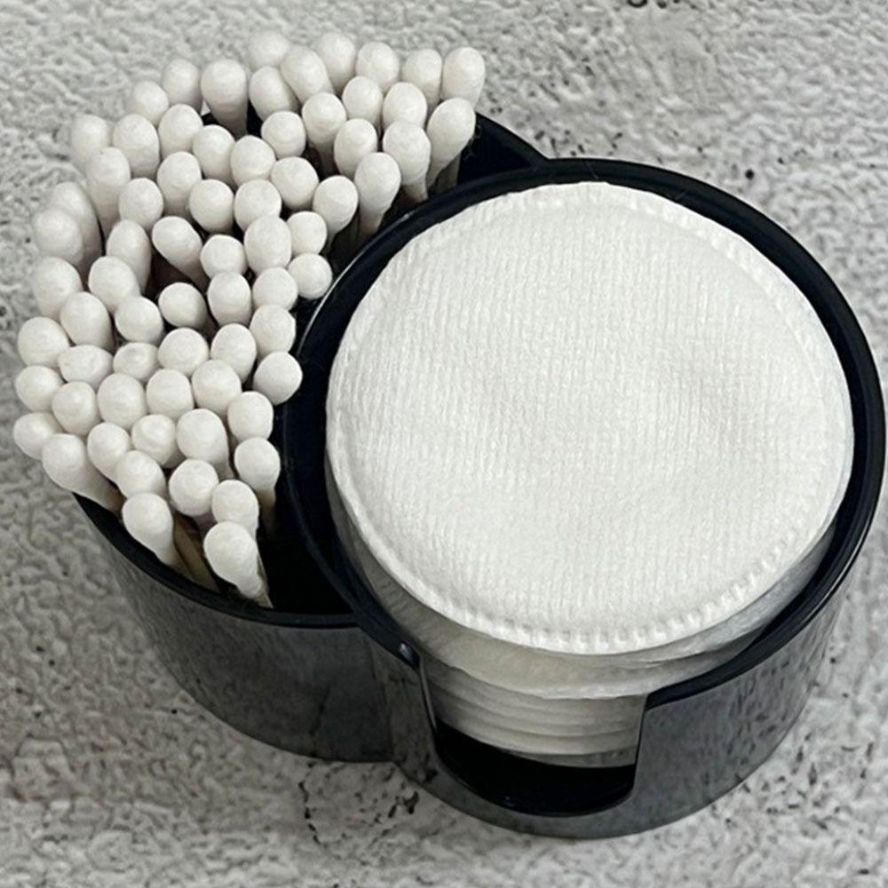 Large Capacity Qtips Storage Holder Save Space Powder Puff Storage Box Cosmetic