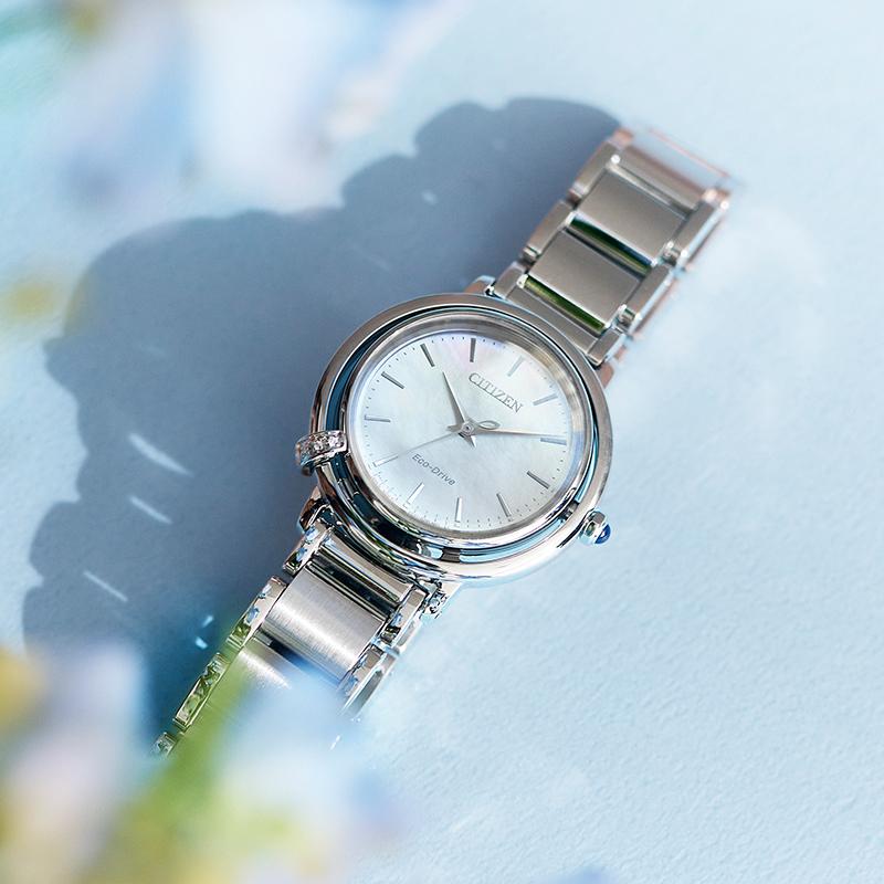 Citizen Light Powered Quartz Movement Stainless Steel Strap Watch Women's Watch EM1090-60D