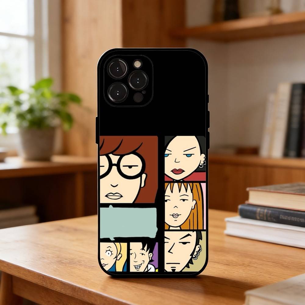 C-CARTOON D-D-Daria FUNDA Phone Case For iPhone17,16,15,14,13,12Plus,Pro Max,XS,5G Soft Silicone Black Cover