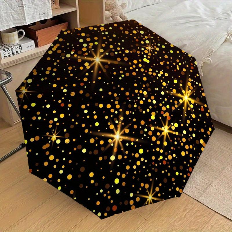 1pc Golden Sparkles Themed High-quality Umbrella,Automatic Opening and Closing Umbrella,Multi-functional Umbrella G0811189