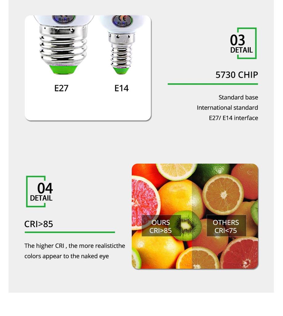 E27 LED Lamp LED SMD 5730 220V Corn Light Bulbs 36 56 72LEDs Lamparas LED Chandelie For Home Decoration Ampoule Led Light