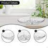 Divided Serving Tray Clear Platter Dinnerware with 2 Compartments Fruit Bowl for Candy Dried