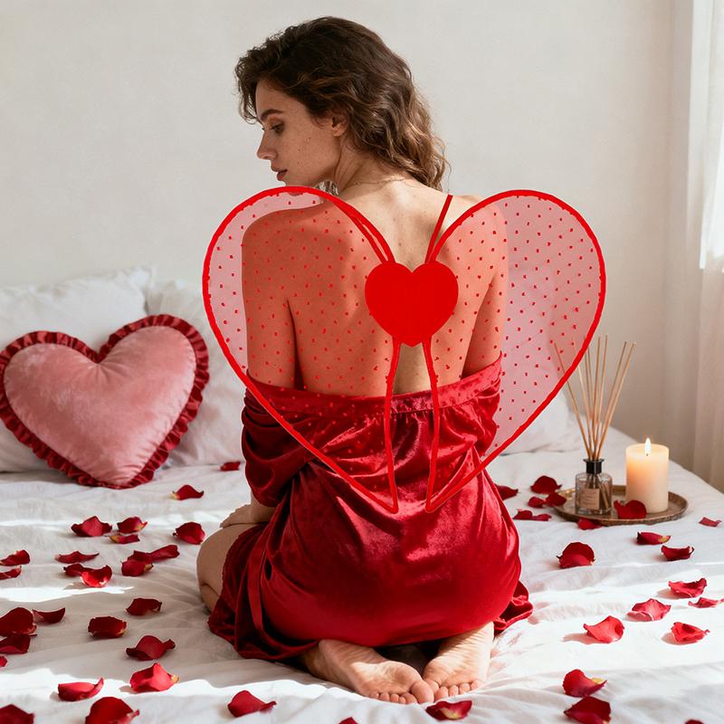 Valentine Angel Wing Props Quick Assembly Design Organdy Fabric Perfect For Cosplay Party Angel Wing Butterfly Wings