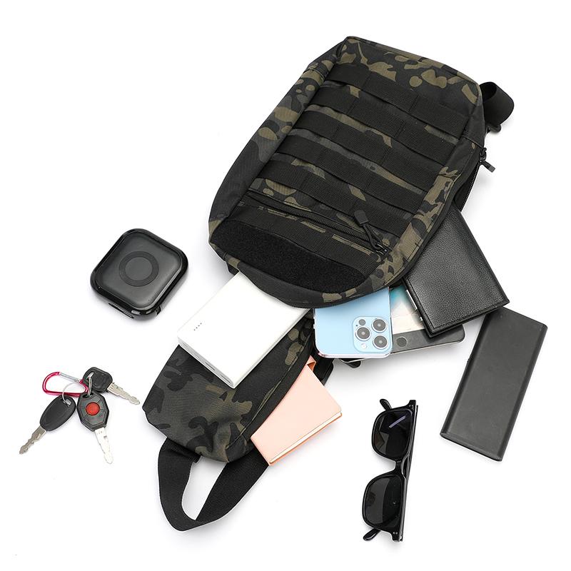 Outdoor Camping Chest Bag for Men Camouflage Backpack Travel Cycling Mountaineering Crossbody Waist Shoulder Sling Tactical Bag