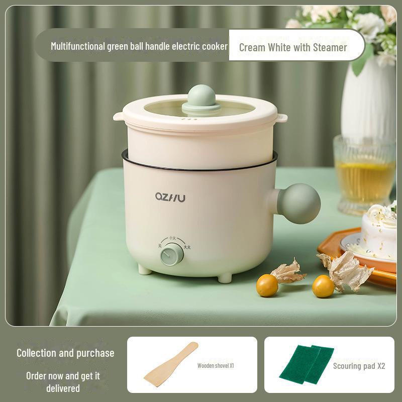 Compact Electric Multi-Cooker: Perfect for Dorms & Small Apartments - Ideal for Single Serving Noodles & More.