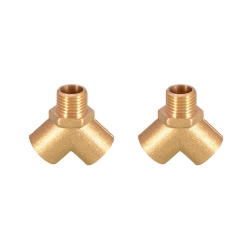 High Strength Brass Adapter Connector Double Outlet Flows Divider Fitting 1 Pair for Plumbing And Piping Systems