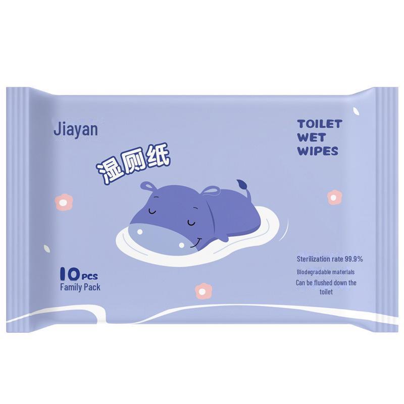 Biodegradable Wet Wipes: 10-Pack of Individually Wrapped Baby Wipes for Home Use