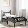 VidaXL Metal Bed Frame with Headboard Black 75x190 Cm 374329