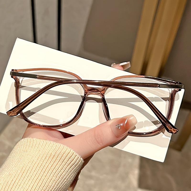 +100~+400 3 Pairs of Large Square Reading Glasses with Glitter Fashionable Reading Glasses for Women and Men To Read Books