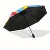 Aladdin and the Genie Cartoon Umbrella, Portable 3-Fold Compact Umbrella, Suitable for Camping, Hiking and Travel, Ideal Easter Birthday Gif