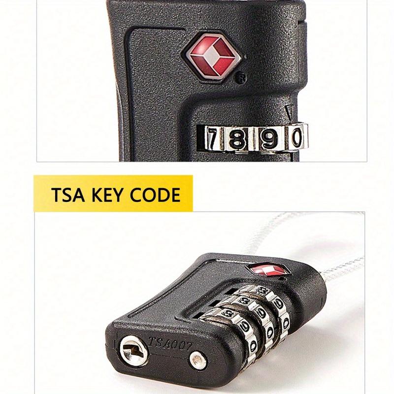 1Pc TSA Approved Luggage Travel Lock Filing Cabinets Toolbox Case ABS Steel Cable Gym Locker padlock smart lock lock box