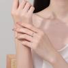 925 Sterling Silver Geometric Double Lines Cross Opening Design Sense Fashion Ladies RingGood Product
