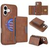 For iPhone 16 Magnetic Case BETOPNICE Leather Phone Cover Kickstand with Detachable Card Bag