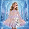 Girl Casual 3D Snow Princess Print Round Neck Long Sleeve Dress Kid Princess Dress