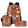 15 Inch One Piece Lightweight 3PCS School Backpack Set with Front Pocket, Lunch Bag, Pencil Case, Unisex for Boys Girls Age 6-10