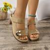 Thick-heeled Shoes Sandals High-heeled Sandals Casual