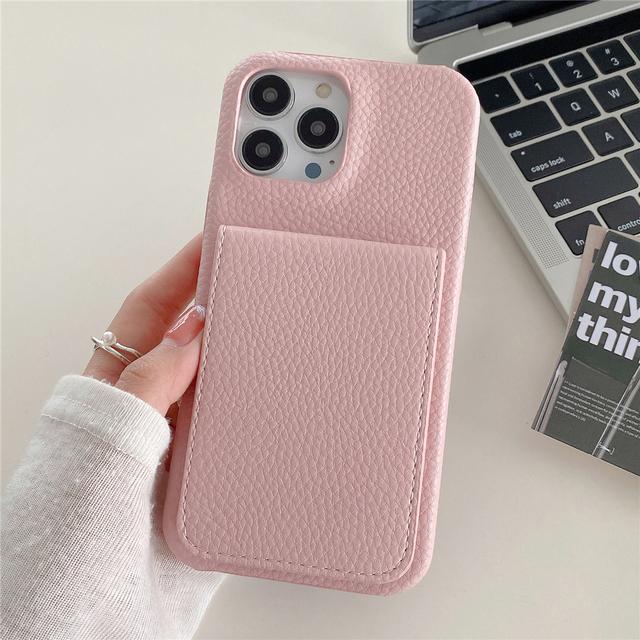 

Роскошный кожаный флип-кошелек с держателем для карточек для телефона для Iphone 14 Pro Max 11 12 13 Mini Xr X Xs 8 7 Plus Se, чехол-подставка с слотом для фото For iPhone 13 Mini розовый