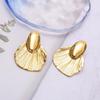 Exquisite Irregular Leaves Texture Flowers Dangle Earring for Earring Luxury Creative Polygonal Geometric Jewelry Girl Gift