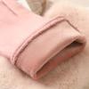 Solid Color Women Winter Gloves Rabbit Faux Fur Thermal Mittens Fashion Suede Gloves  Girl