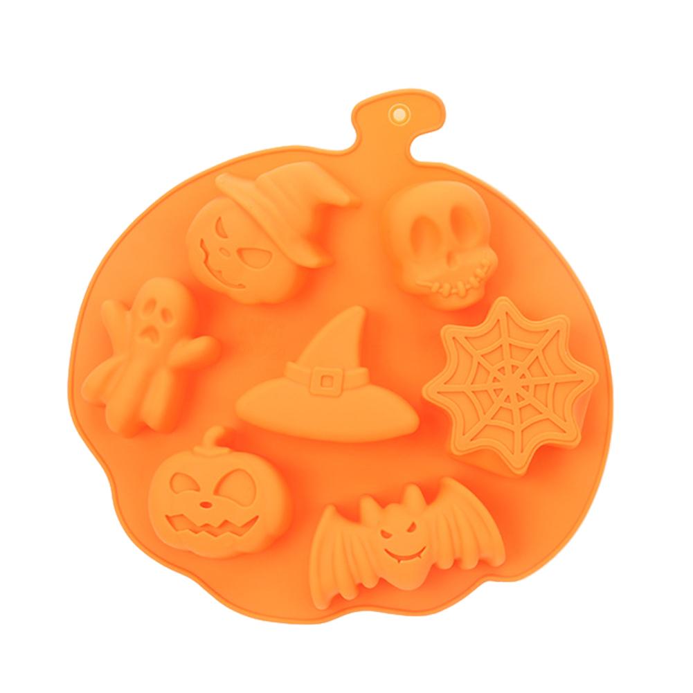 Buy 6 Grids Silicone Pumpkin Bat Skull Ghost Shape DIY Cake Cookies