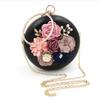 Women Evening Bag Flower Rhinestone Fashion Party Dinner Shoulder Handbag School Office Shopping Tote for Girls