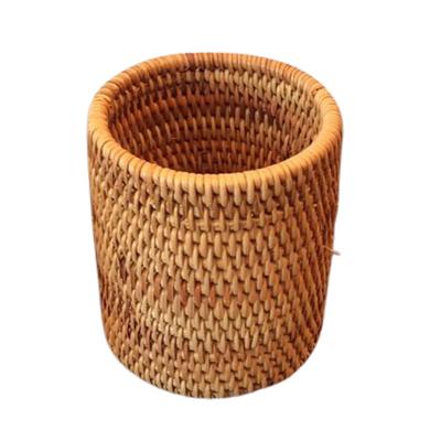 Woven Basket Pen Box Dinner Knives Forks Storage Baskets Tableware Organizer