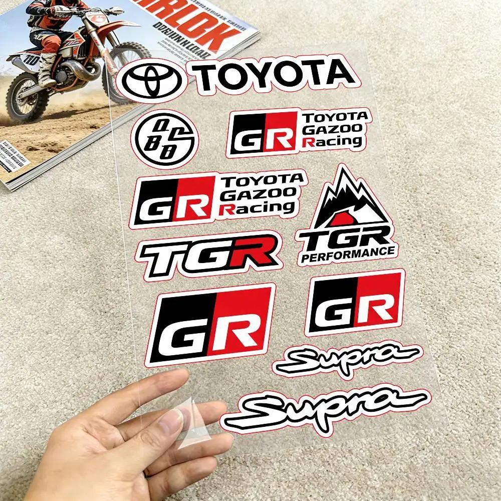 FOR TOYOTA TRO GR High Visibility Reflective Waterproof Decal Scratch Hide Sticker Fit Car Motorcycle Helmet Refrigerator