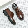 Herren Büroschuhe Gentleman Brogue Business Lederschuhe Schnürschuhe Freizeitschuhe Hochzeitsschuhe Gesellschaftsschuhe Übergröße 48