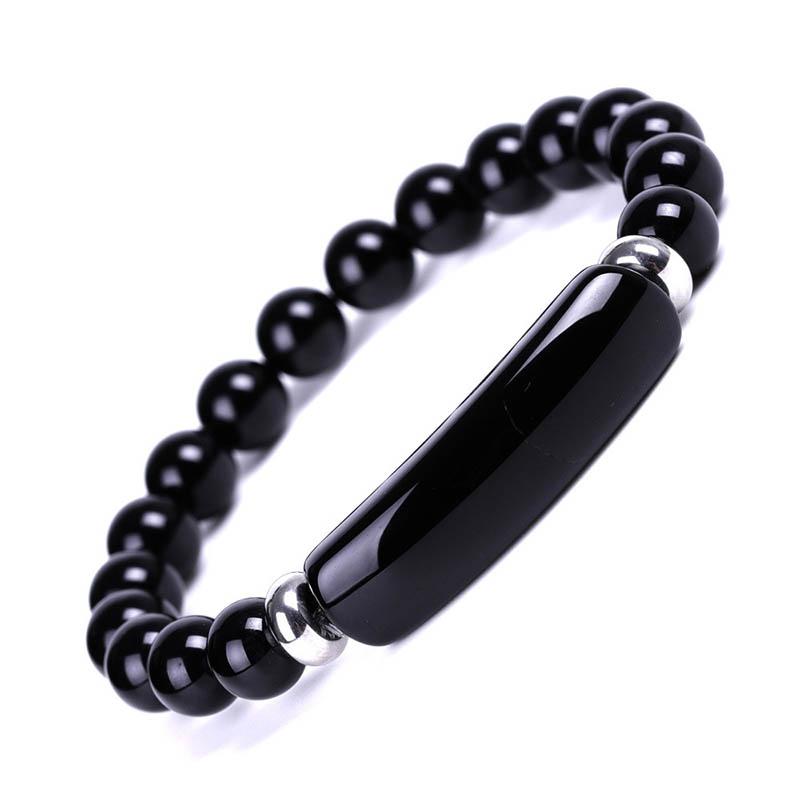 New Stylish Natural Stone Bracelet Men Women Obsidian Malachite Sodalite Tiger Eyes Stone Strand Braslet Gift For Lovers Pulsera