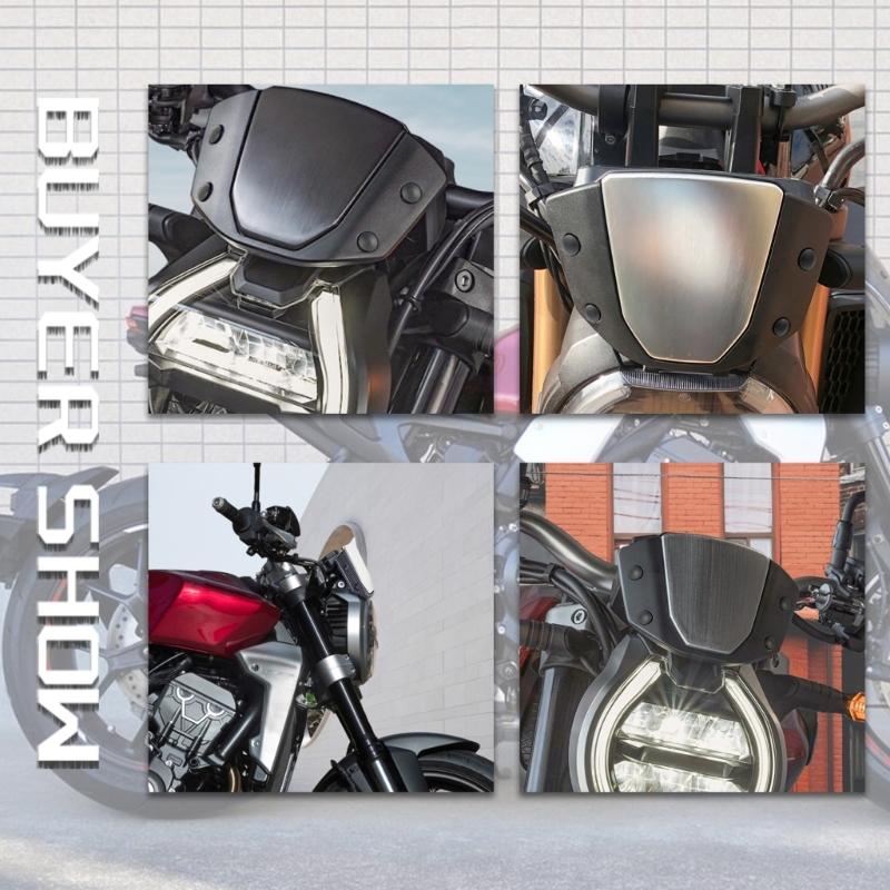 Motorcycle Cruiser Windshield Windscreen with Mounting Kit for CB650R 2019-2021 CB1000R 2018-2021
