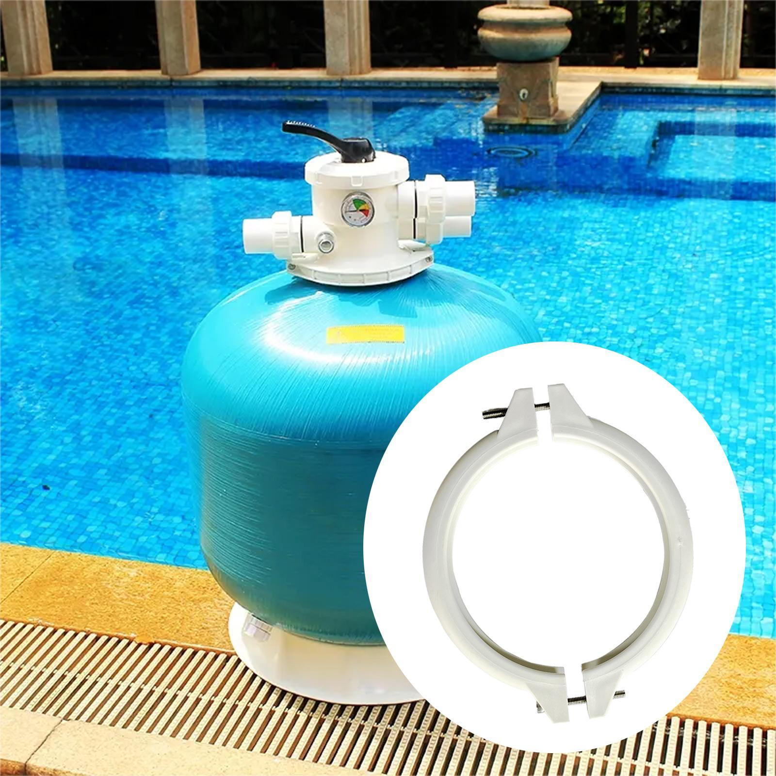 

Multiport Valve Clamp for Pool Sand Filter Maintenance білий