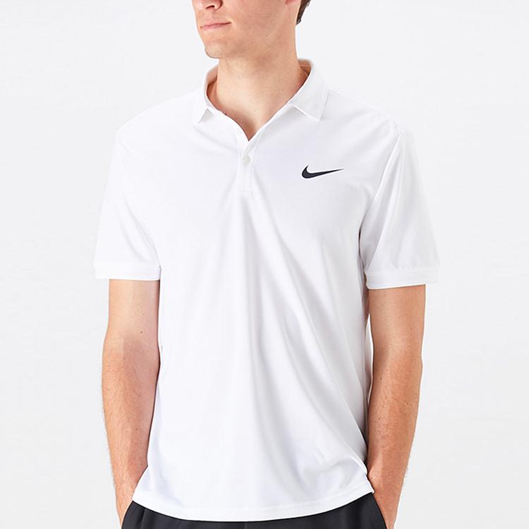 Nike Court Dri-FIT Team Tennis Casual Sport Short-Sleeve Polo Shirt Men Tops White 939138-100