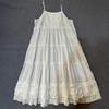 Summer New Women Casual Dresses Johnature Sweet Mori Japanese Loose Slip Dress Patchwork Lace Cotton Render Cake