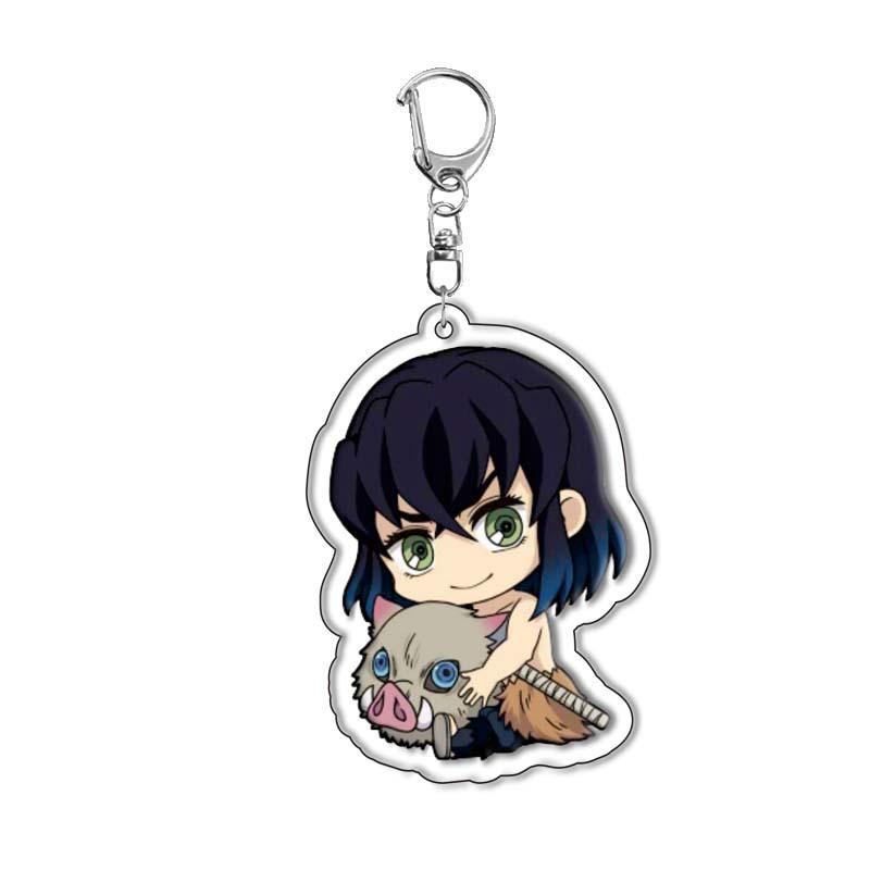 

Kimetsu no Yaiba Tanjiro Nezuko Acrylic Keychain Pendant Anime Merchandise Custom Ready Stock 55mm