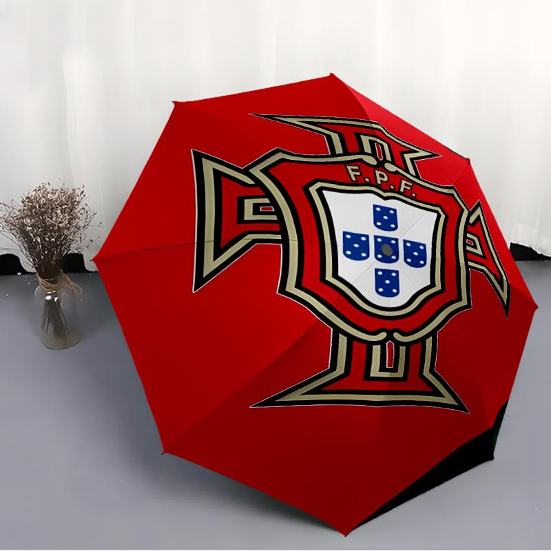 Printed Portugal Football team Folding Umbrella,Outdoor,Leisure,And Travel Umbrella,Durable Umbrella Fabric,Birthday And Holiday Gift