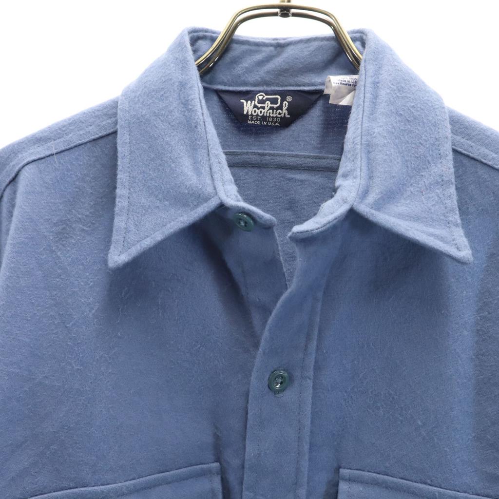 Woolrich 80s Made In USA Vintage Long Sleeve Chamois Cloth Shirt Men's Used