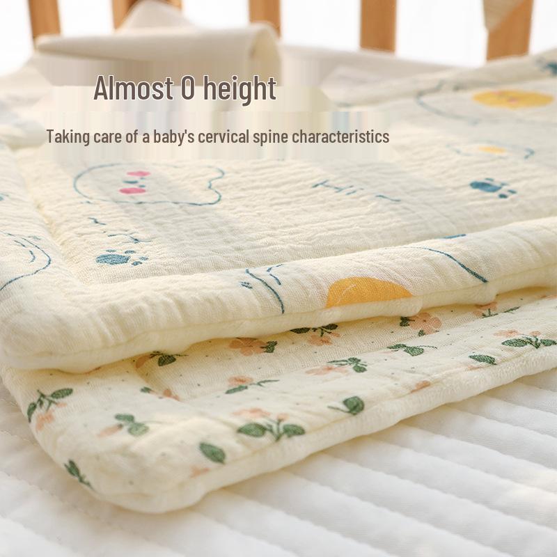 Pure Cotton Cloud-Shaped Baby Pillow - All-Season Soothing Gauze for Infants and Toddlers