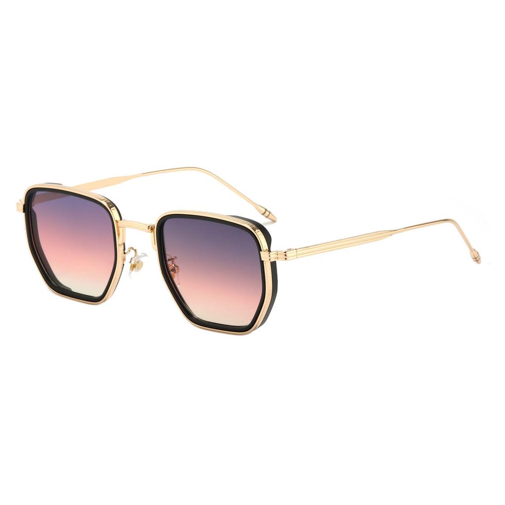 Latest Advanced Large Framed Square Sun Glasses Trendy Alloy UV400 Protection For All Genders Glasses Beach Travel Ultraviolet-proof