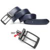 Men'S Business Belt, Rotating Pin Buckle Belt, Cowhide Casual Double-Sided Wear, Genuine Leather Men'S Belt
