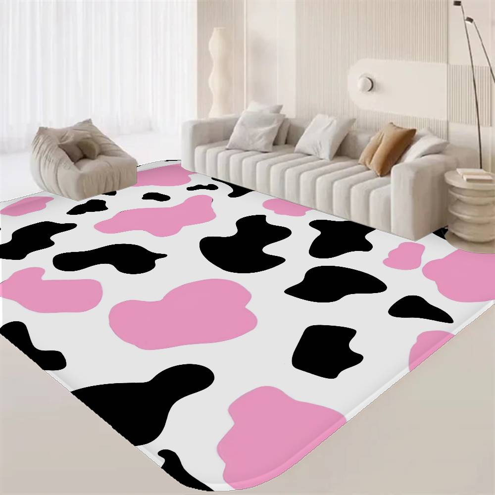 cartoon Cow Pattern cute Kitchen Mat Kids Room Bedroom Decoration Balcony Anti-Slip Doormat Living Room Alfombra
